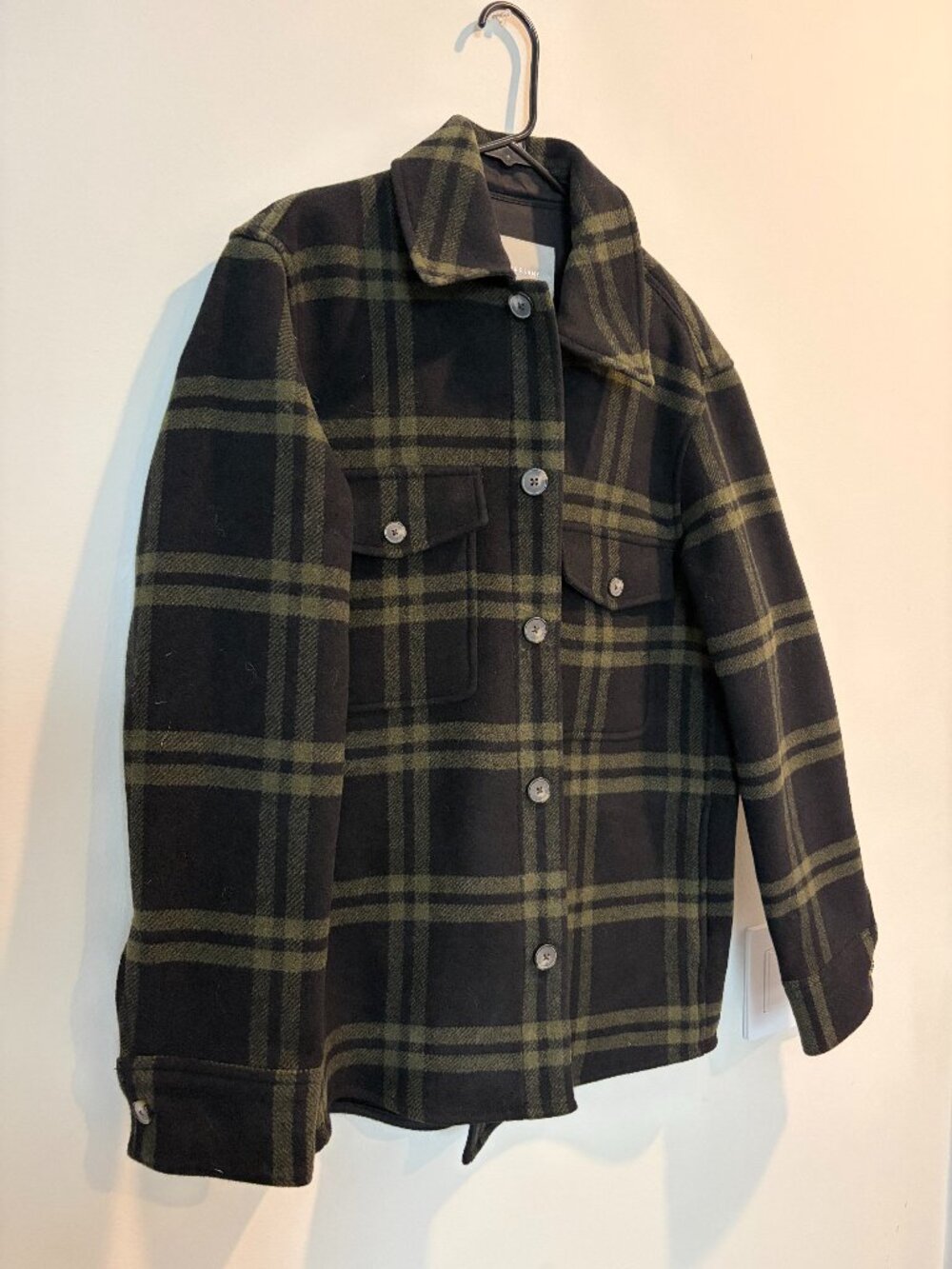 Everlane - The Heavyweight Overshirt - Green Plaid - Men's Small